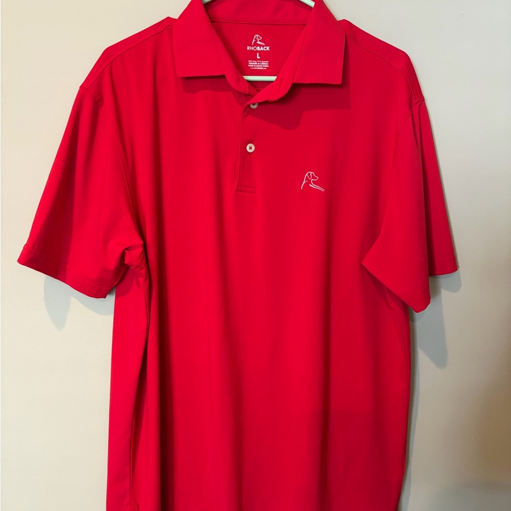 Rhoback Vibrant Red Men's Polo Shirt